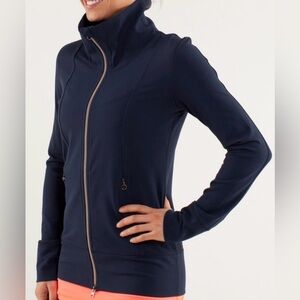 Lululemon Daily Yoga Jacket Inkwell Navy Blue Women Sz 6